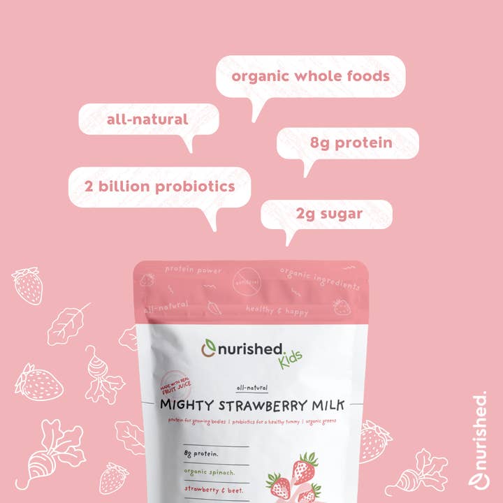 Nurished - Wholesale Powdered Health Drink - Mighty Strawberry Milk