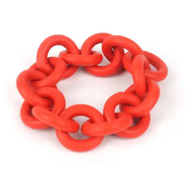 Bracelet en caoutchouc épais rouge pour la vente par One of a Kind Club