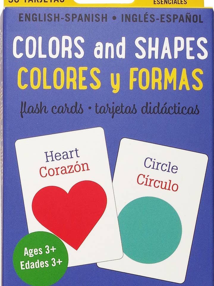 Bilingual English-Spanish Colors & Shapes Flash Cards for wholesale by Peter Pauper Press