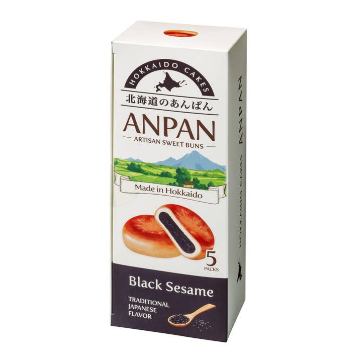 Hokkaido Anpan Black Sesame (5 Pieces) for wholesale by Aki Foods Japan
