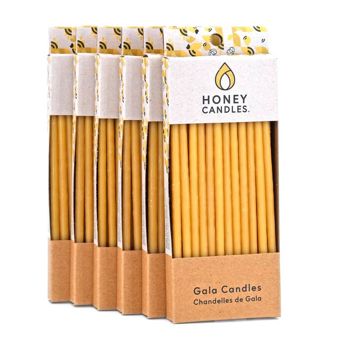 Beeswax Gala Candles - Natural for wholesale by Honey Candles