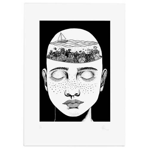 Siebdruck in limitierter Auflage 83% Wasser für den Großhandel von amesea