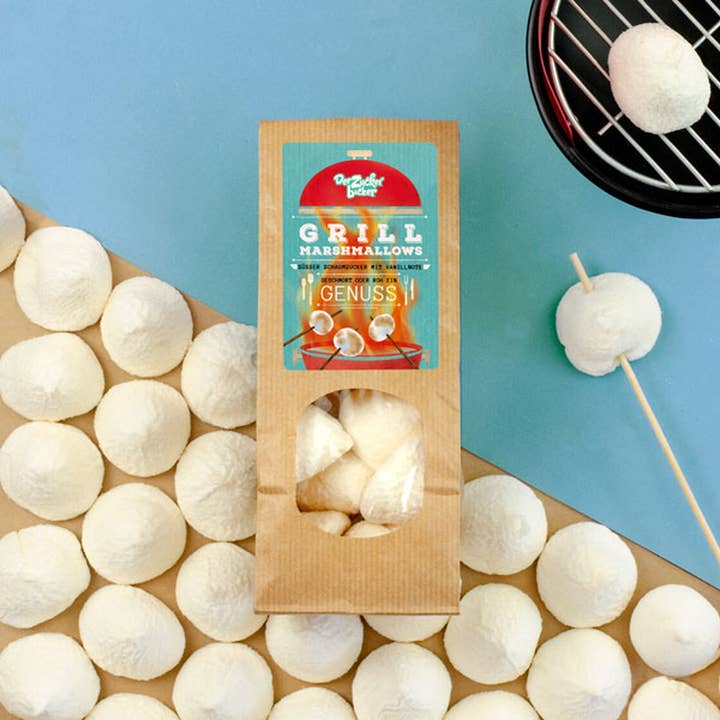 Der Zuckerbäcker - Vendita all'ingrosso Marshmallow - Sacchetto assortito marshmallow BBQ con gusto vaniglia e bacon M3
