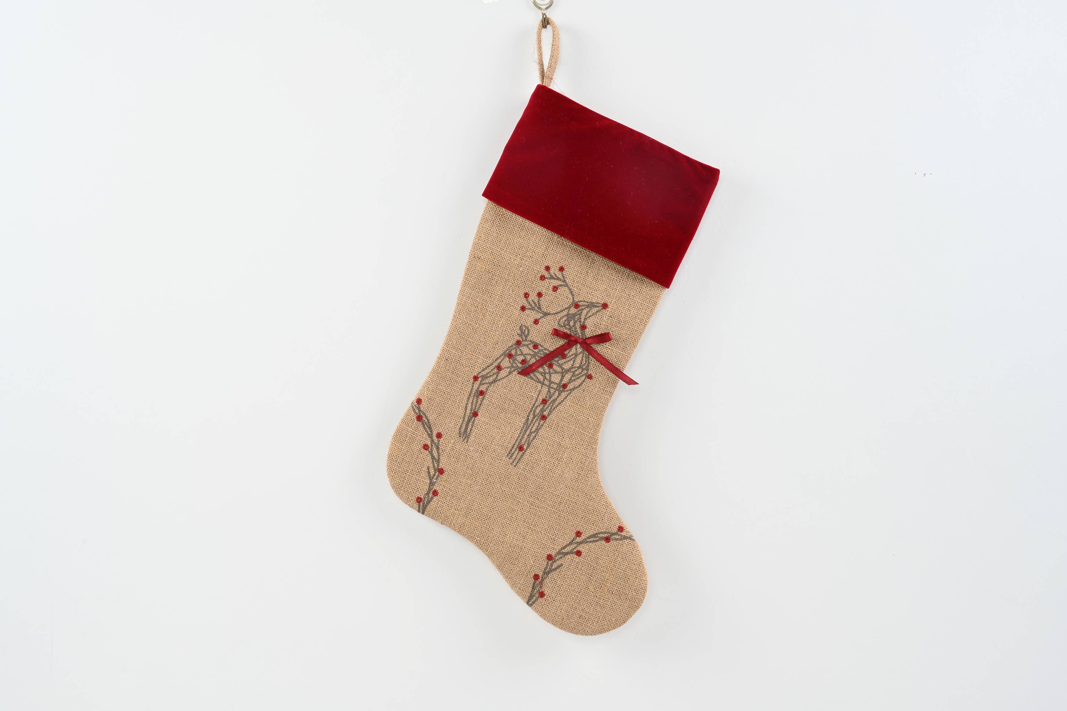 Xia Home Fashions & Manor Luxe – wholesale Holiday Stocking – Rustic Reindeer Christmas Stocking, 20-Inch0