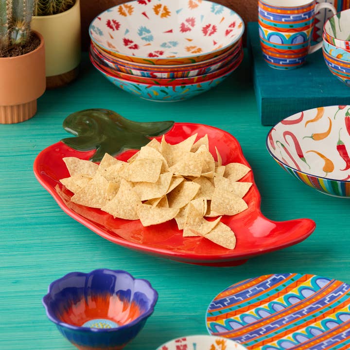 Certified International - Vente Plateaux - Assiette de piments chili 3D Spice Love1