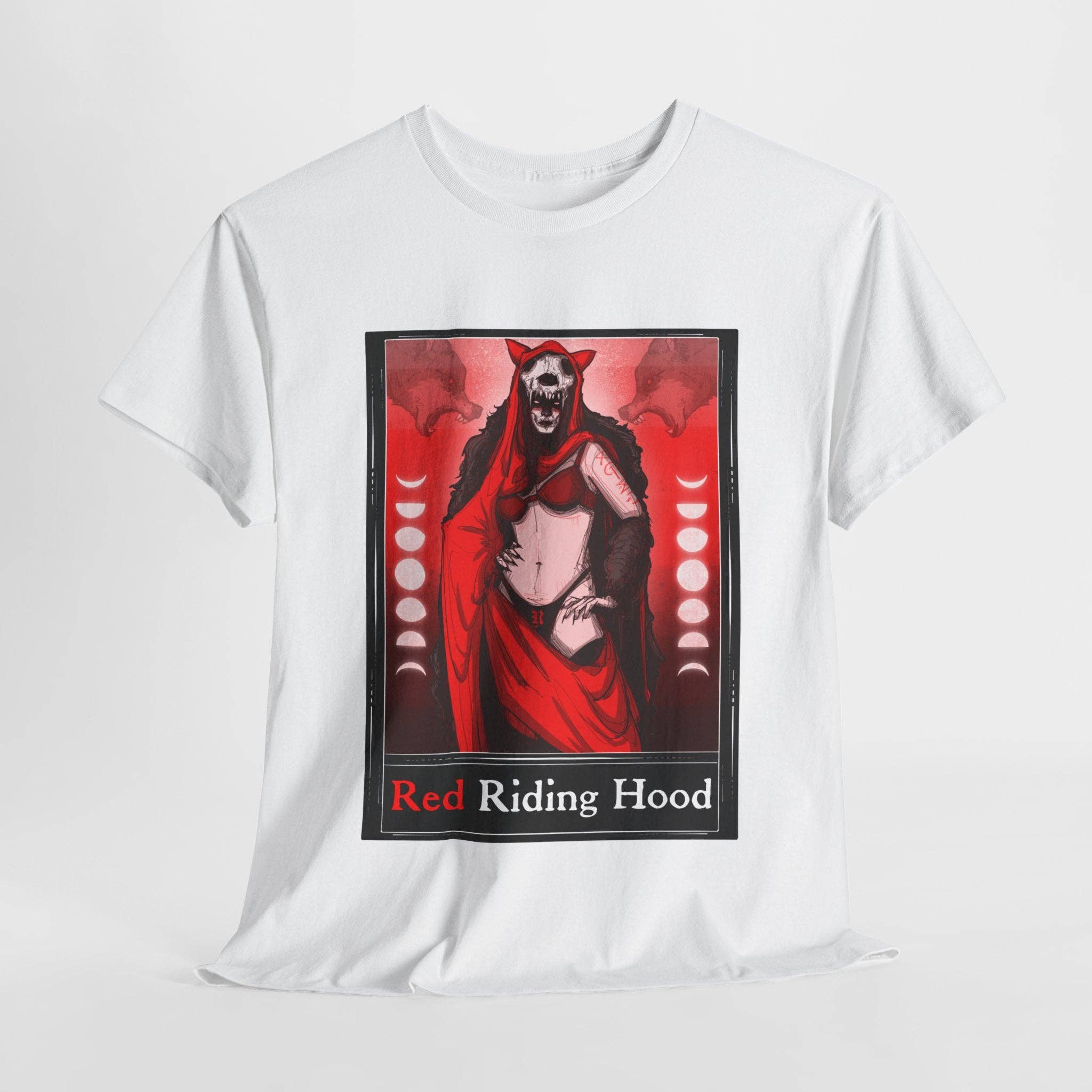 LVB Art - Wholesale T-Shirt (Graphic) - Unisex - Red Riding Hood Tarot  (Front & Back Print) Unisex Heavy Cotton Tee2
