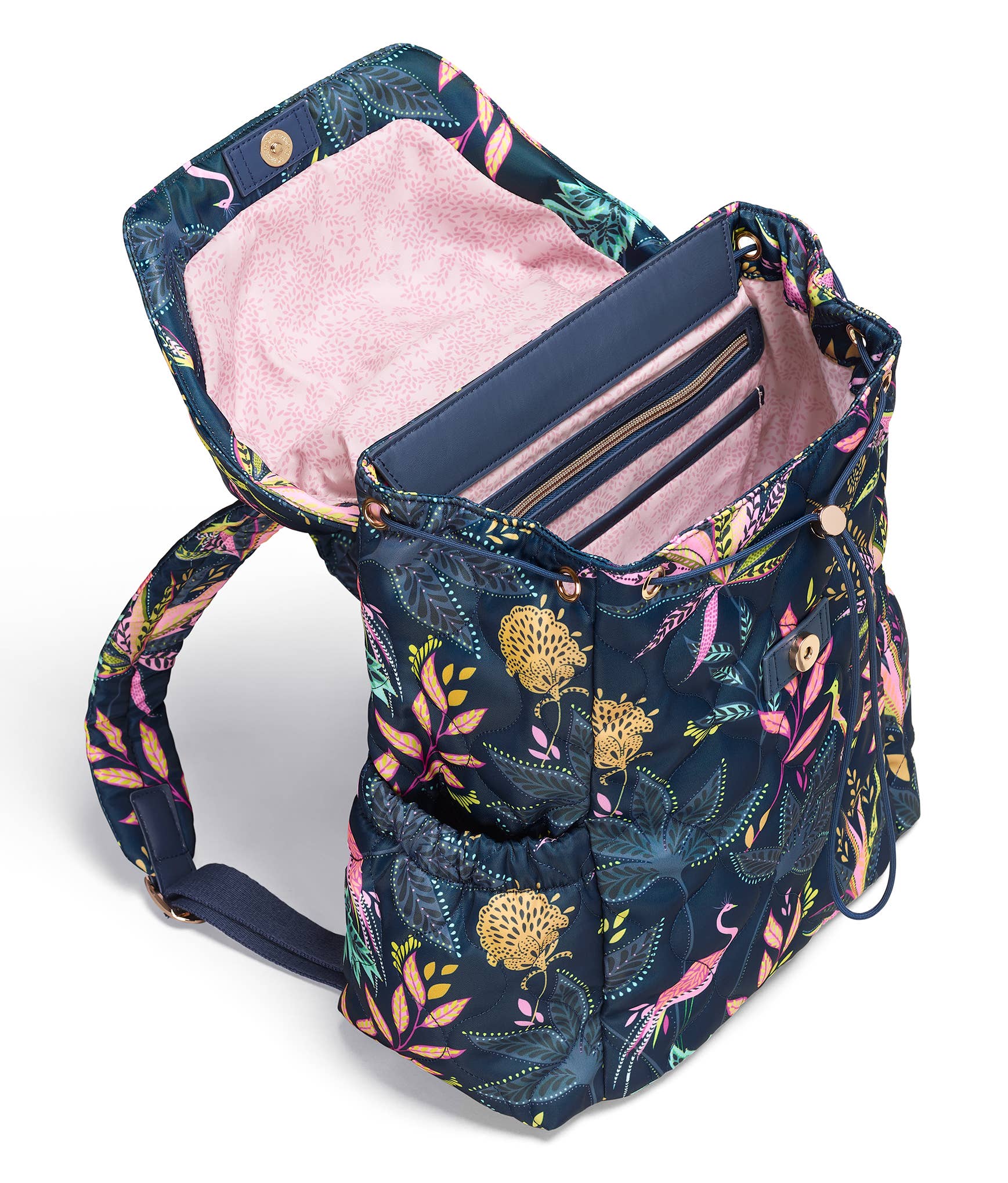 Botanic Paradise Quilted Travel Backpack for wholesale on Faire3