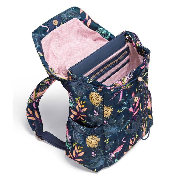 Botanic Paradise Quilted Travel Backpack for wholesale on Faire3
