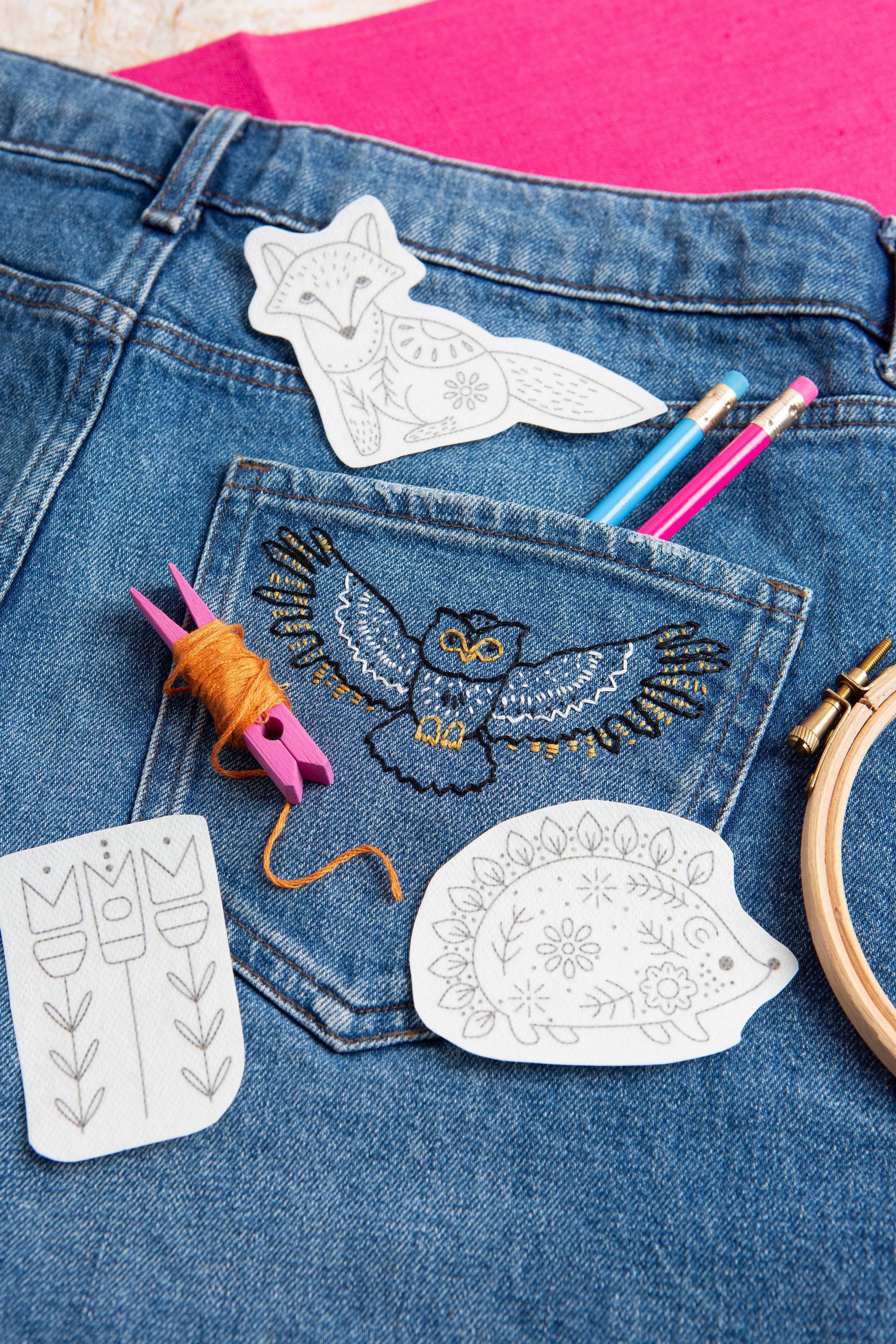 Hawthorn Handmade (US Duties Paid) - Wholesale Embroidery/Cross Stitch Supplies - Woodland Folk Stick & Stitch Embroidery Pack2