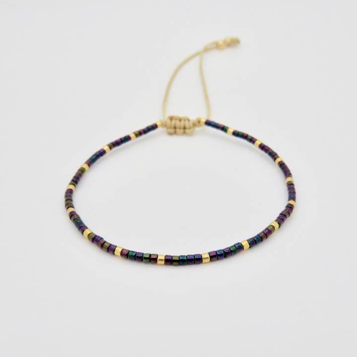 Ipanema Miyuki Bracelet - Metallic Violet for wholesale by Rosamariposa
