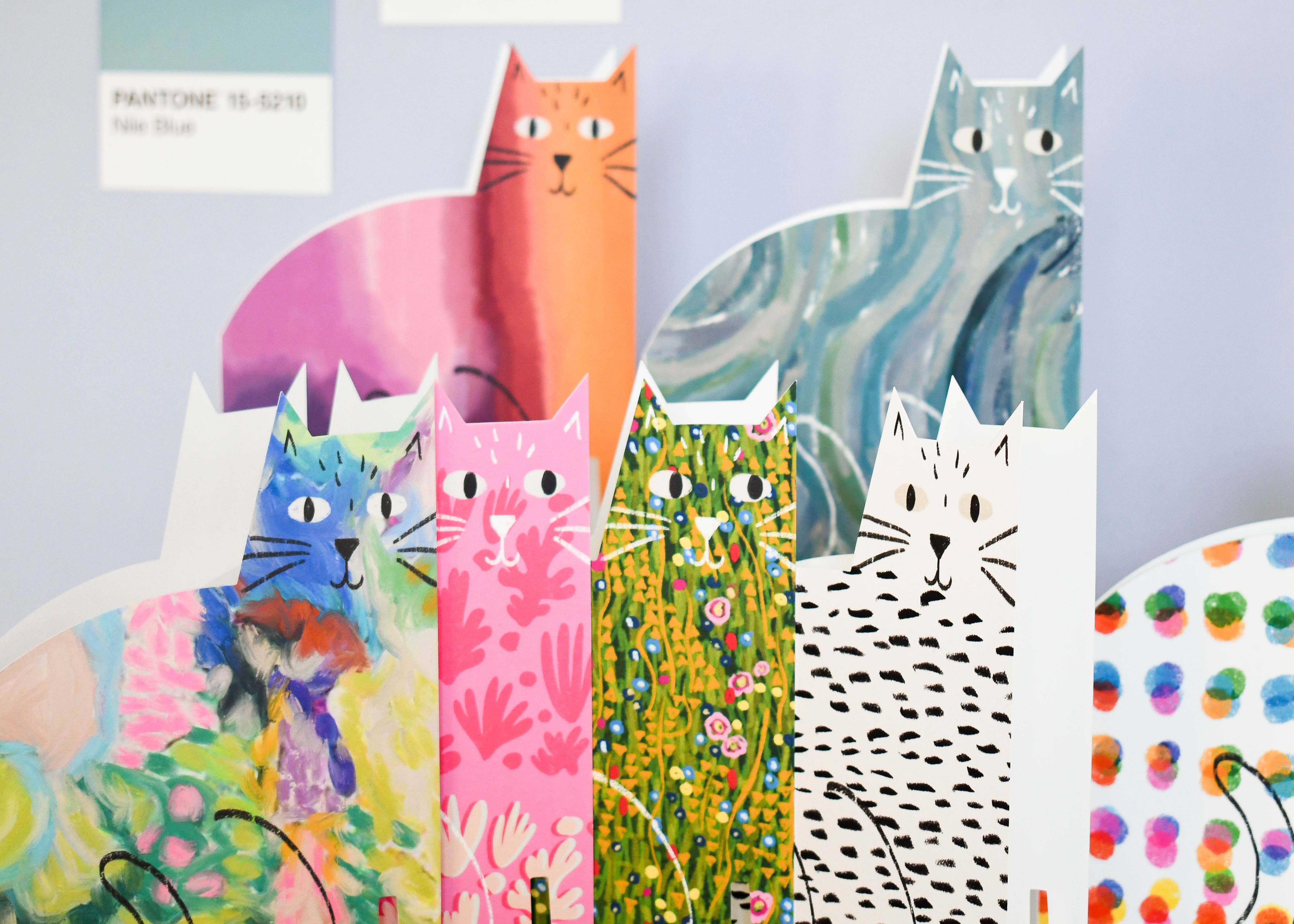 Niaski - Feline Fine Art (USA DUTIES PAID) - Vendita all'ingrosso Biglietti di auguri generici - Cartolina ritagliata Klimt Cat5