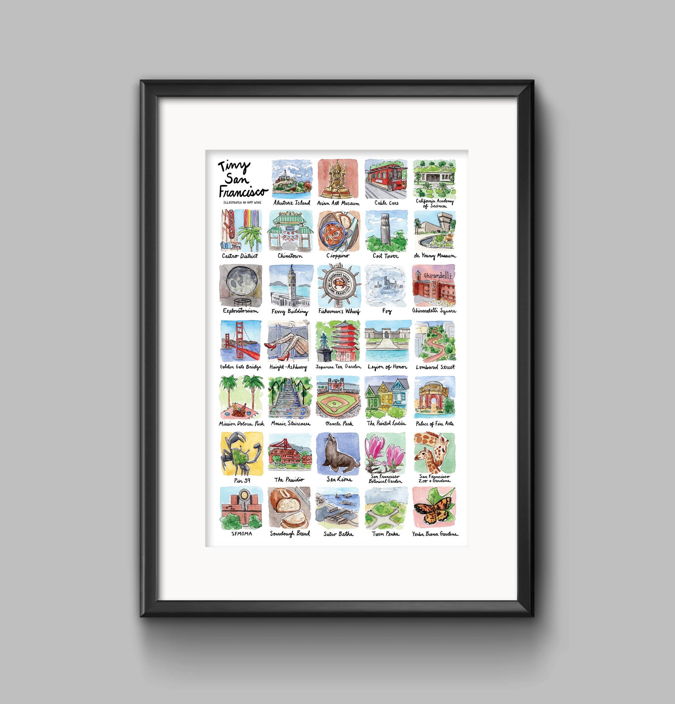 Amy Wike Illustration - Wholesale Poster - Tiny San Francisco Poster1
