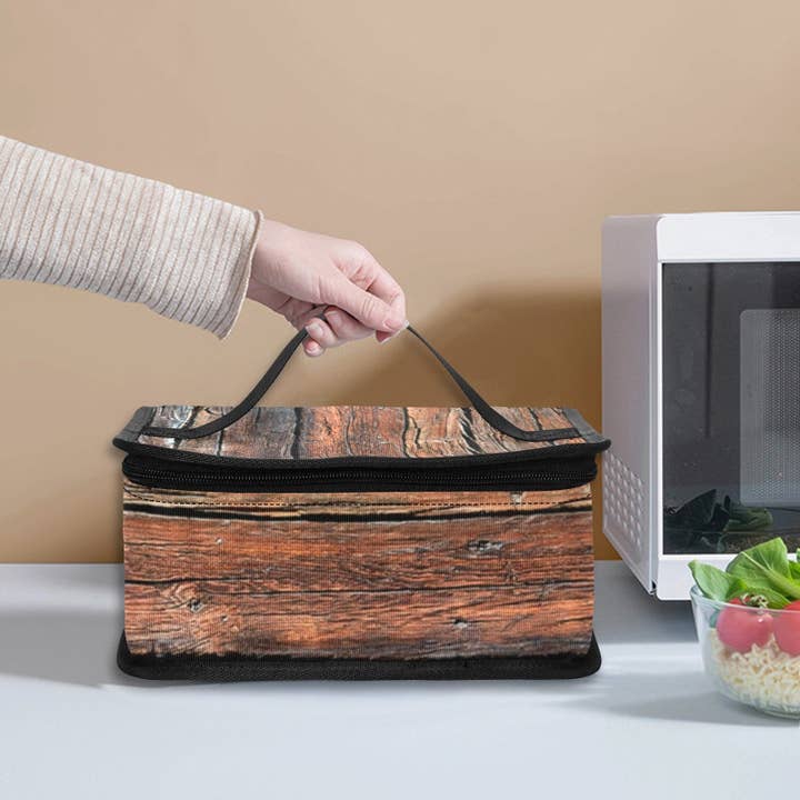 Sac à lunch portatif isolé en vieux bois pour la vente par Pioneer Kitty Market
