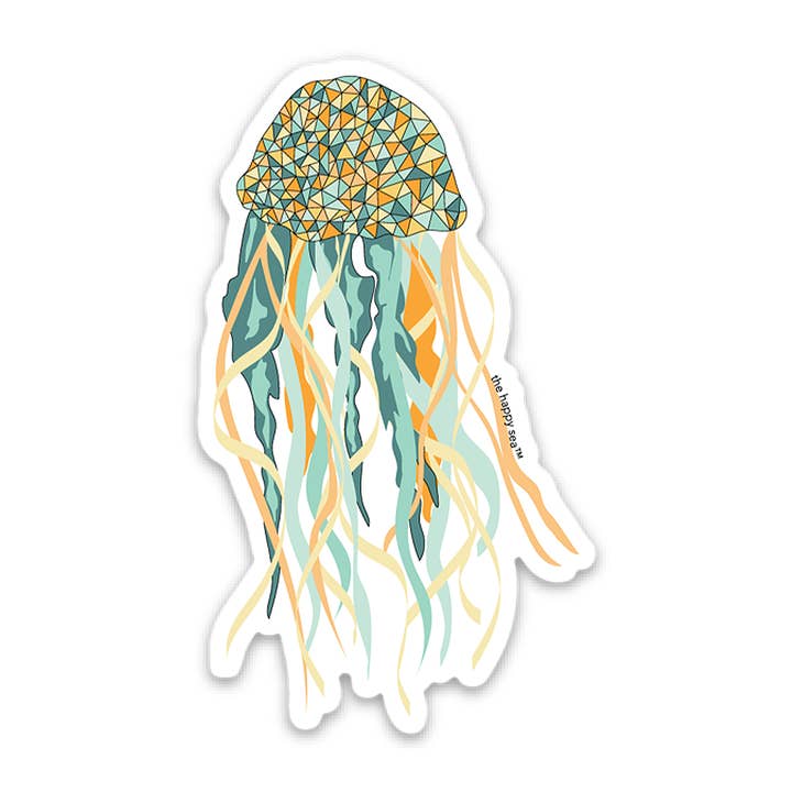3" New Jellyfish Vinyl Sticker for wholesale by The Happy Sea