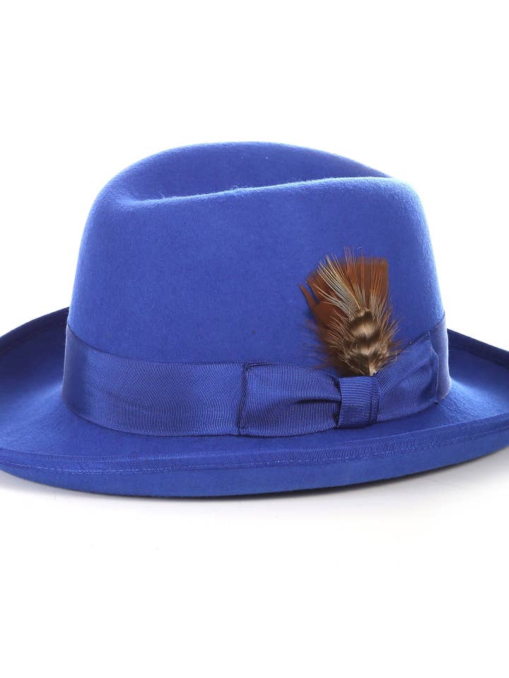 Premium Royal Blue Godfather Hat for wholesale by Ferrecci