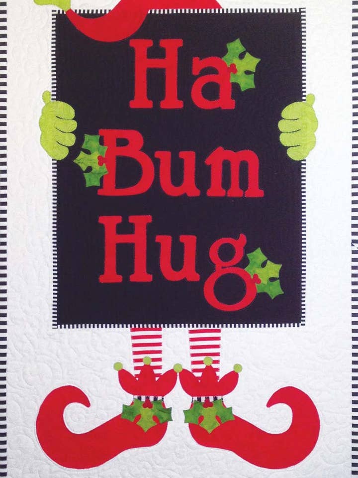 Ha Bum Hug Quilt Pattern - Finished Size 22" x 37" for wholesale by Hissyfitz Designs
