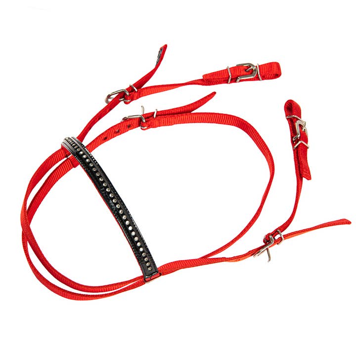 Bride en nylon avec cuir Red Horse pour la vente par Pro Classic Global