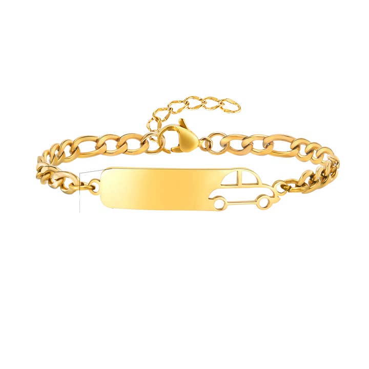 Kids Custom Car Bracelet for wholesale by Exclusive Engravings LLC