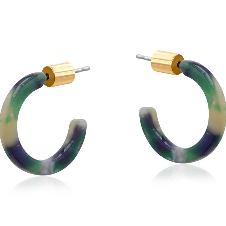 Big Metal London - Wholesale Hoop earrings - Clio Petite Hoop Resin Earrings1