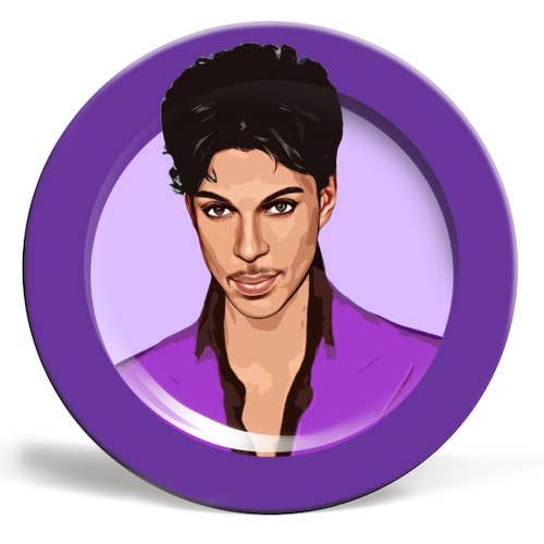 Plates 'PURPLE PRINCE' by DOLLY WOLFE for wholesale by ART WOW