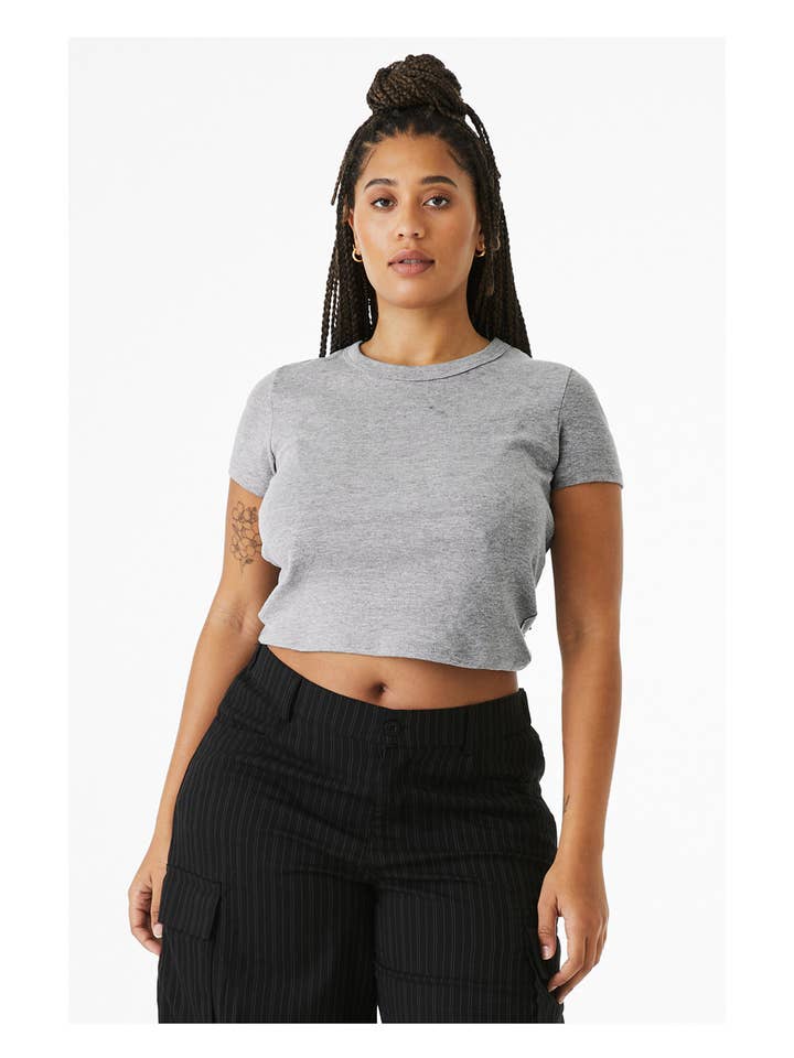 Total Apparel - Wholesale T-Shirt - Women's - Bella Canvas Ladies' Micro Ribbed Baby Tee | Cropped | 101020