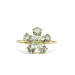 Natural Green Amethyst Sterling Silver Flower Ring for wholesale by FCJ Jewelry LLC