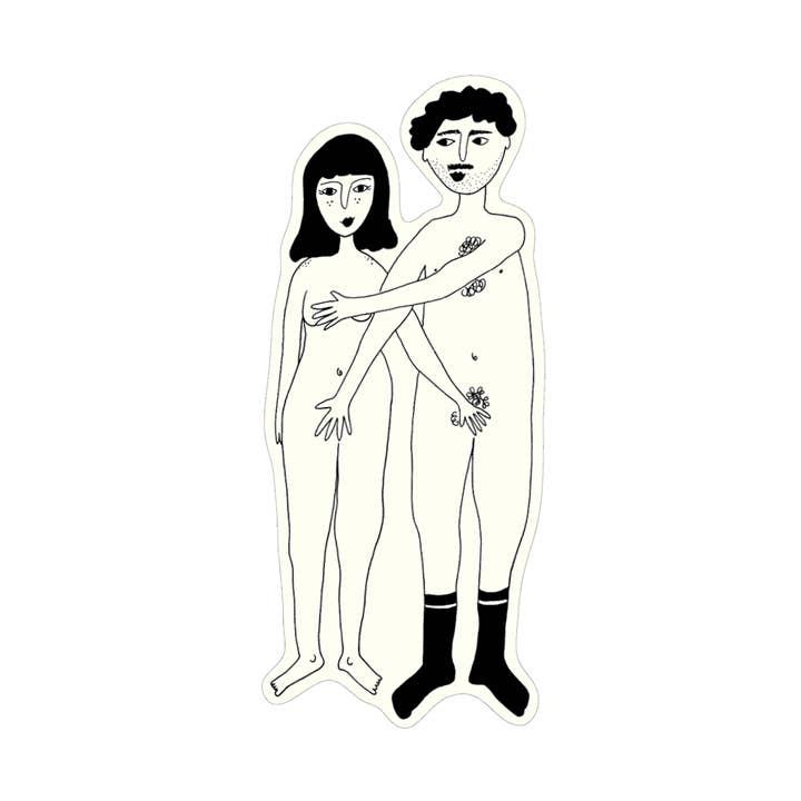 vinyl klistermærke nøgent par for engroshandel hos helen b