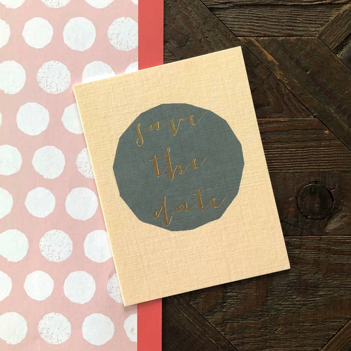 Kali Stileman Publishing – wholesale Wedding card – TW441 Mini Gold Foiled Save The Date Card5