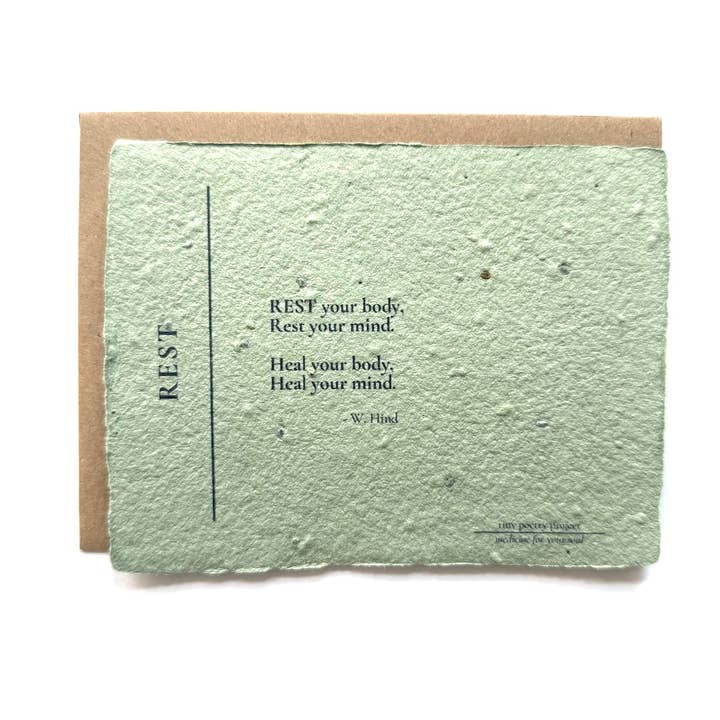 REST: Tarjeta de Hierbas Sembradas Plantables para venta al por mayor de tiny poetry project