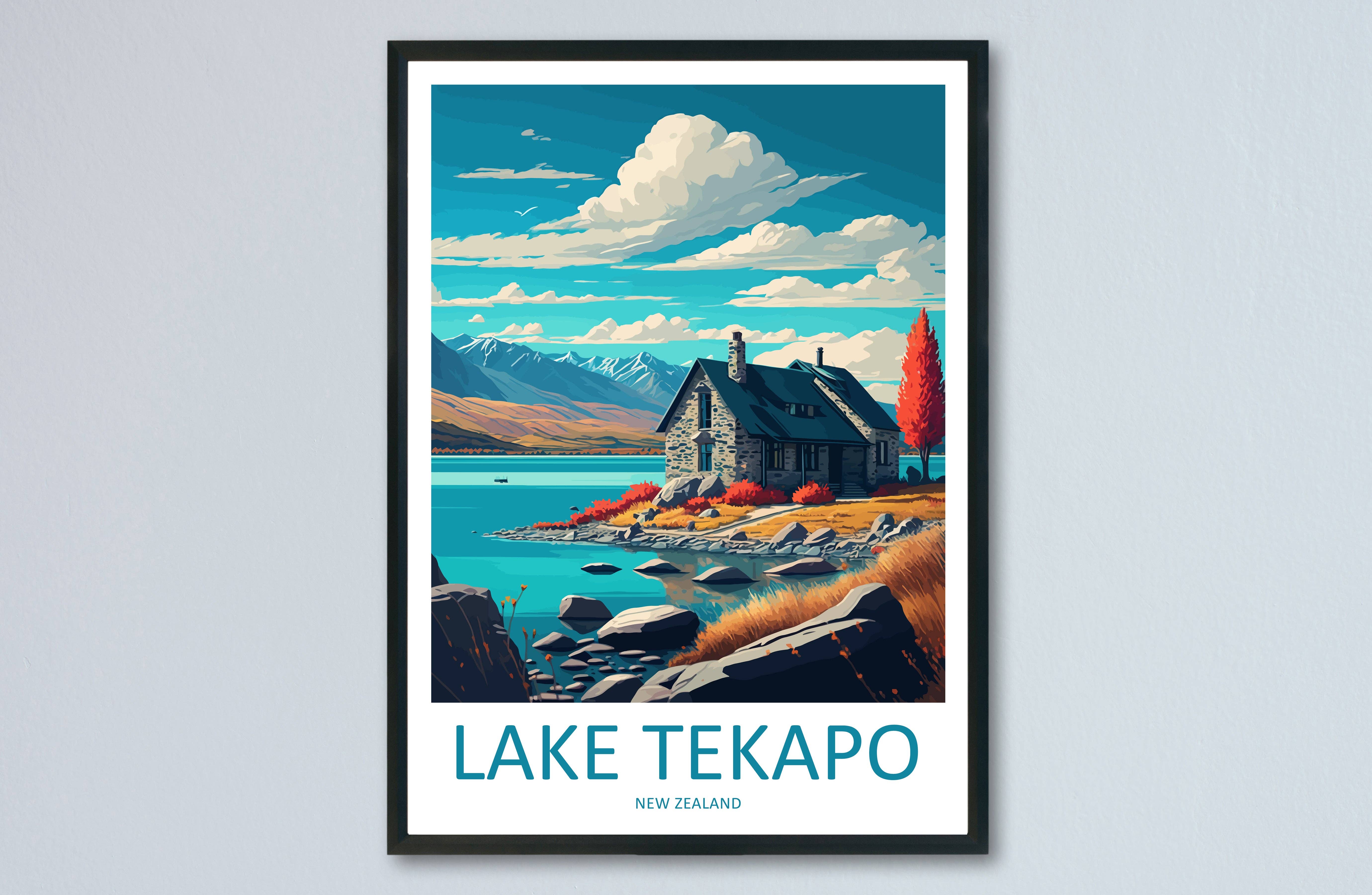 TravelzonaArt – wholesale Poster – Lake Tekapo New Zealand Travel Poster0