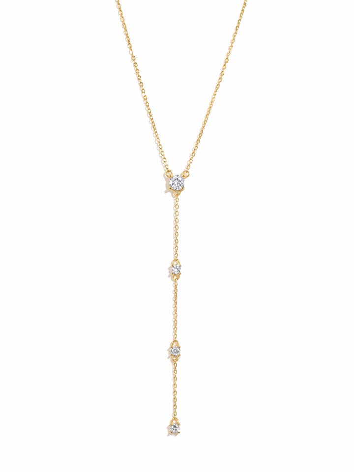 Round Diamond Lariat Necklace for wholesale by Sami Jewels