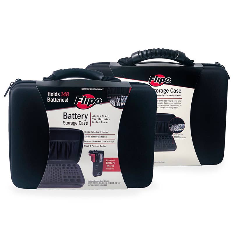 Flipo Group, Ltd. – wholesale Safety equipment – 148-compartment Fabric Battery Storage Case with Tester1