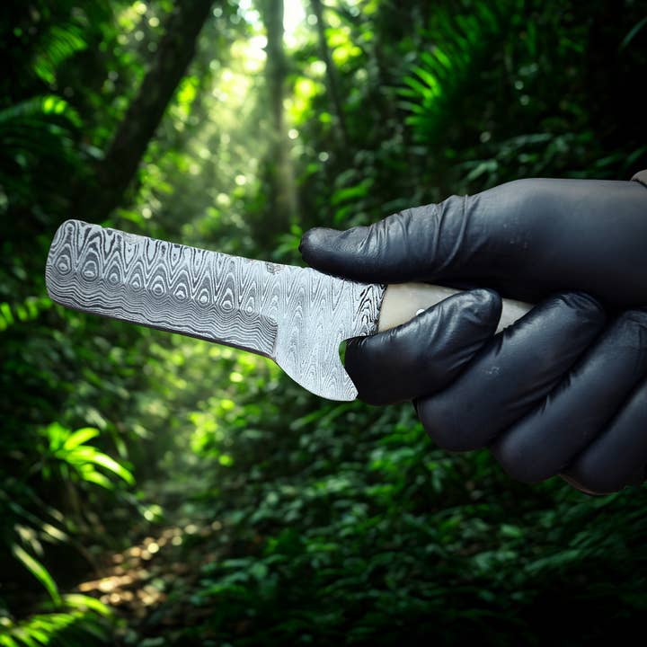 Deer Edge - Wholesale Kitchen/Utility Knife -
Authentic Handcrafted Damascus Steel Cheese Knife with Ergo2