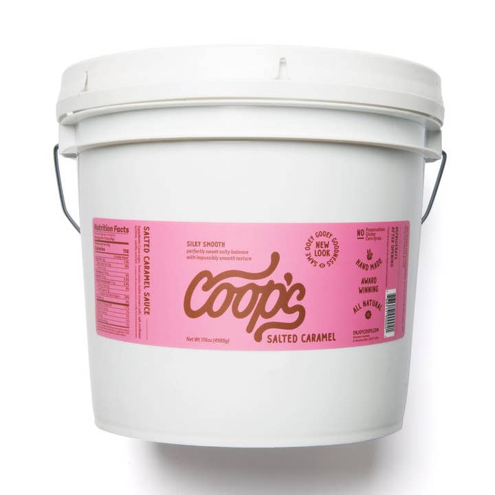 Salted Caramel Sauce - 11lb Pail for wholesale by Coop's
