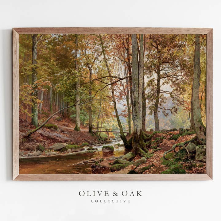 610. BOIS D'AUTOMNE/Art mural d'automne/Décoration artistique d'automne pour la vente par Olive & Oak Collective