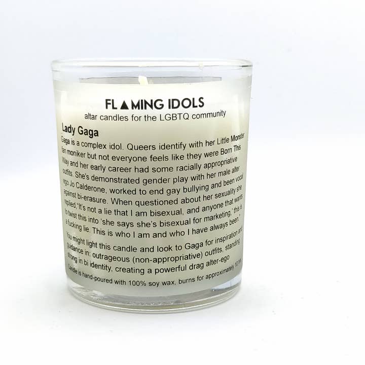 Flaming Idols - Venta al por mayor Vela votiva - Vela votiva de cristal Lady Gaga