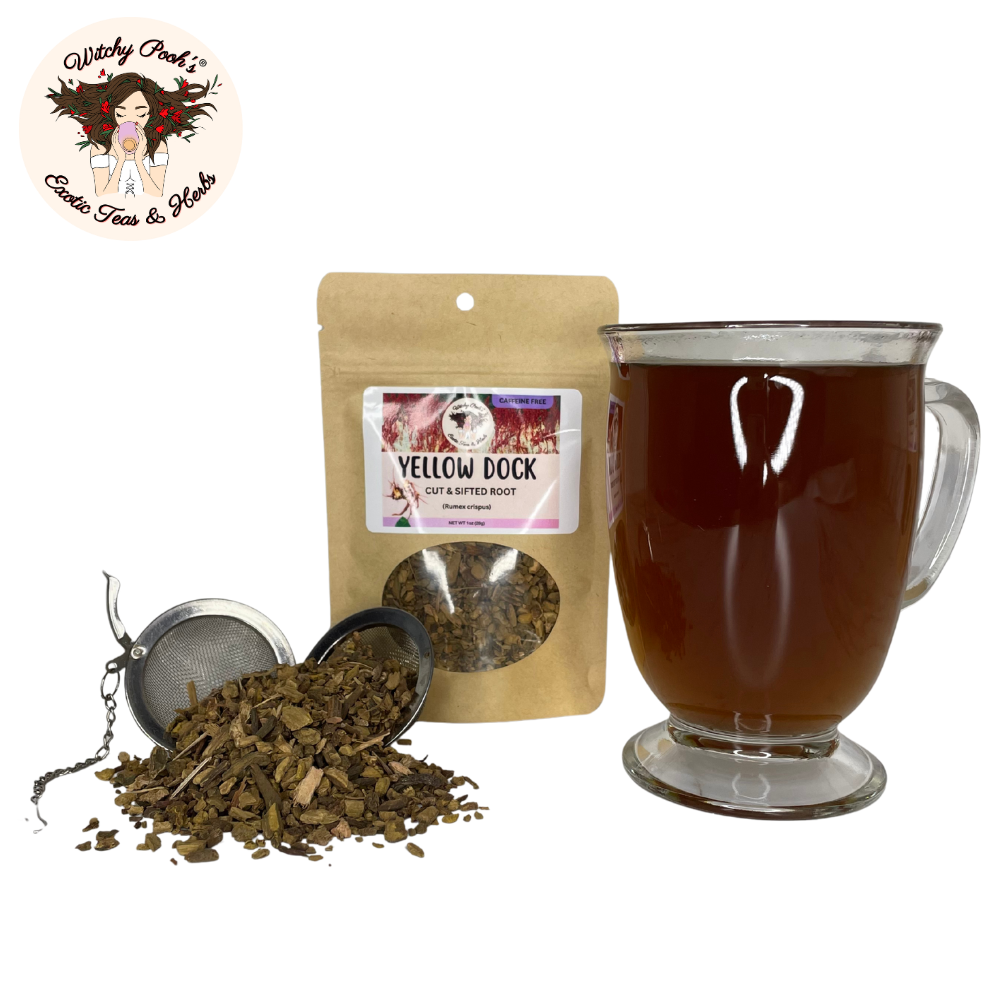Witchy Pooh's Exotic Teas & Herbs - Wholesale Loose Tea - Witchy Pooh's Yellow Dock Tea - Cut & Sifted Root, Caffeine 15