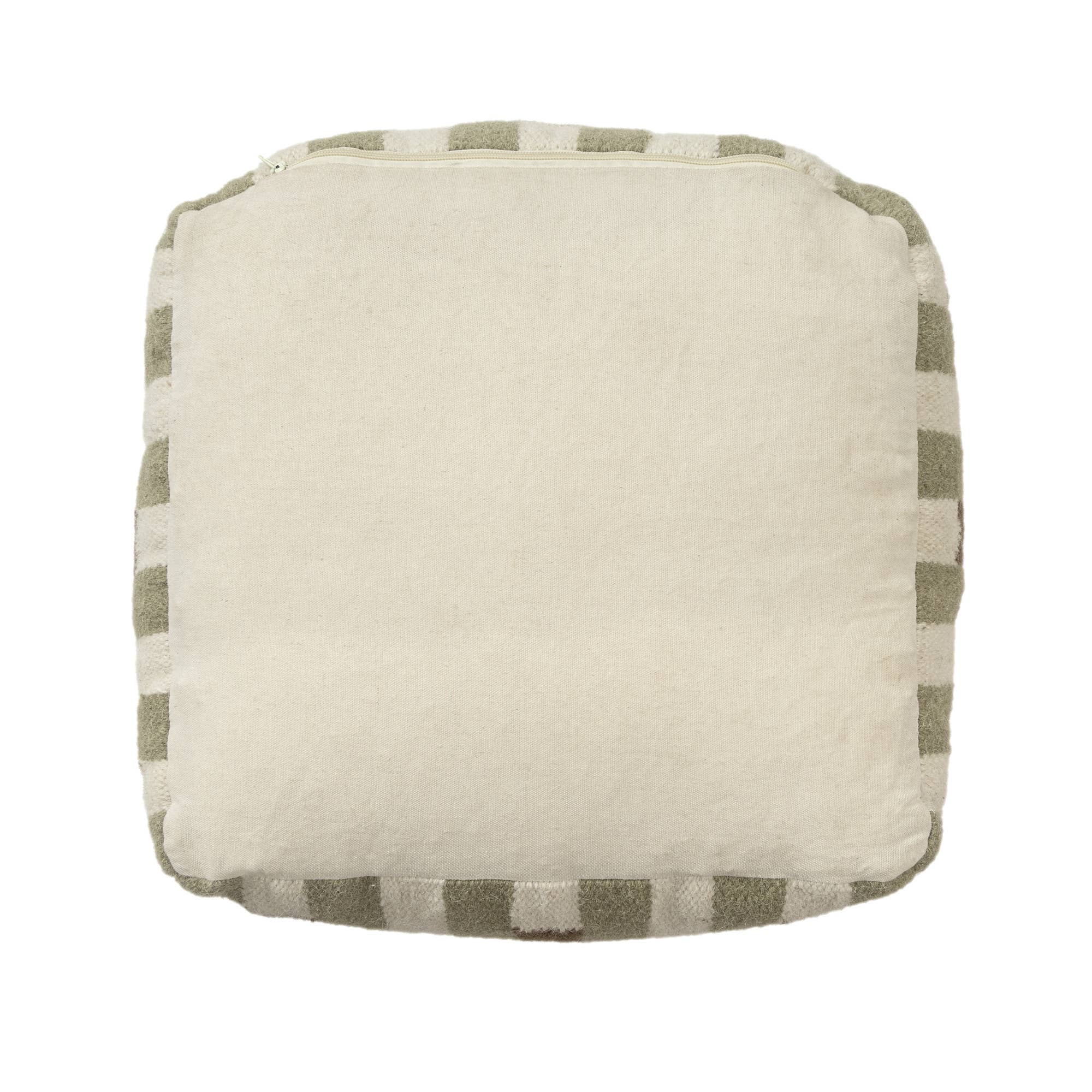 LR Home - Wholesale Pouf - Modern Ivory/Brown Geometric Indoor Pouf4