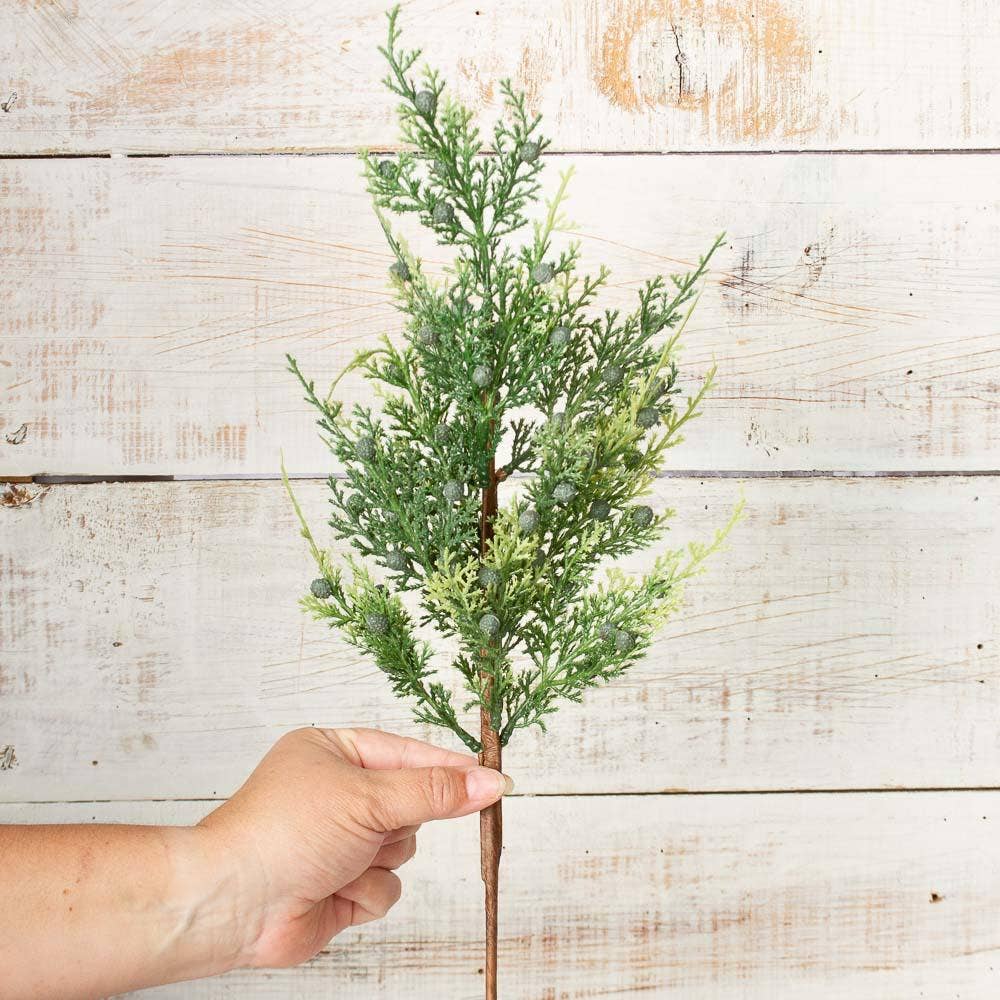 Factory Direct Craft - Wholesale Artificial Christmas Tree - 18" Faux Cedar Juniper Berry Spray3