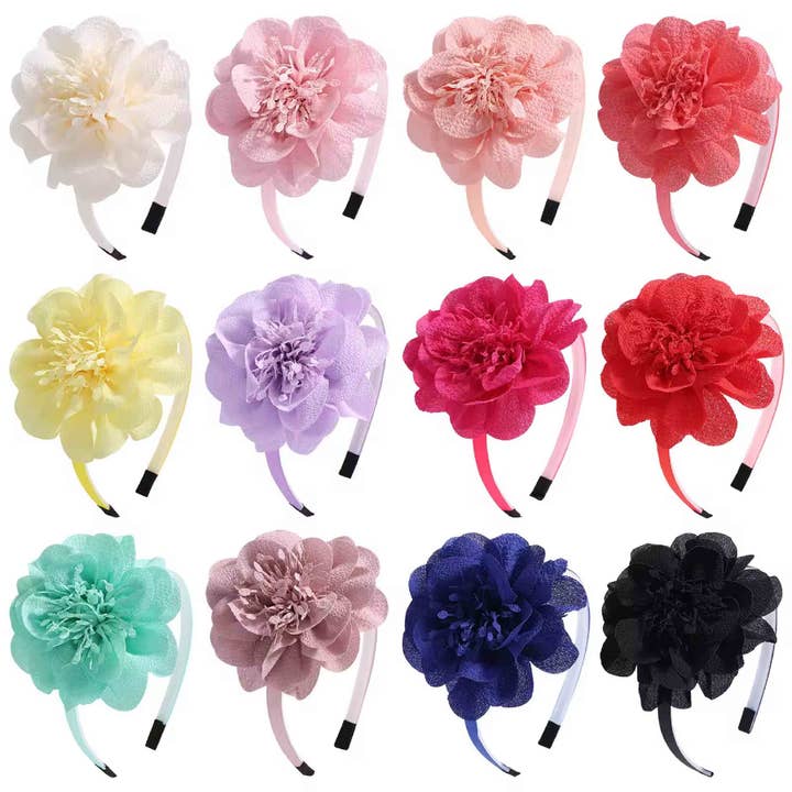 Holiday Décor Handmade Chiffon Flower Headbands For Kids and other Purchase wholesale chiffon flowers. Free returns & net 60 terms on Faire trending on Faire.