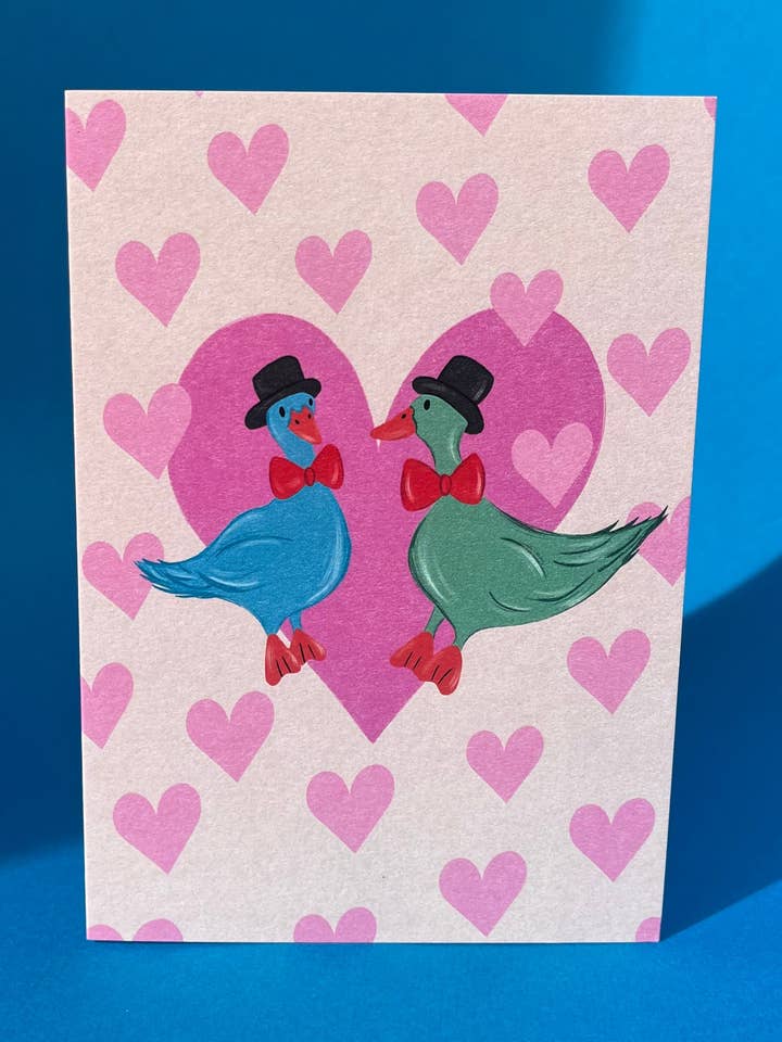 Male Wedding Ducks Card for wholesale by Milk Studio