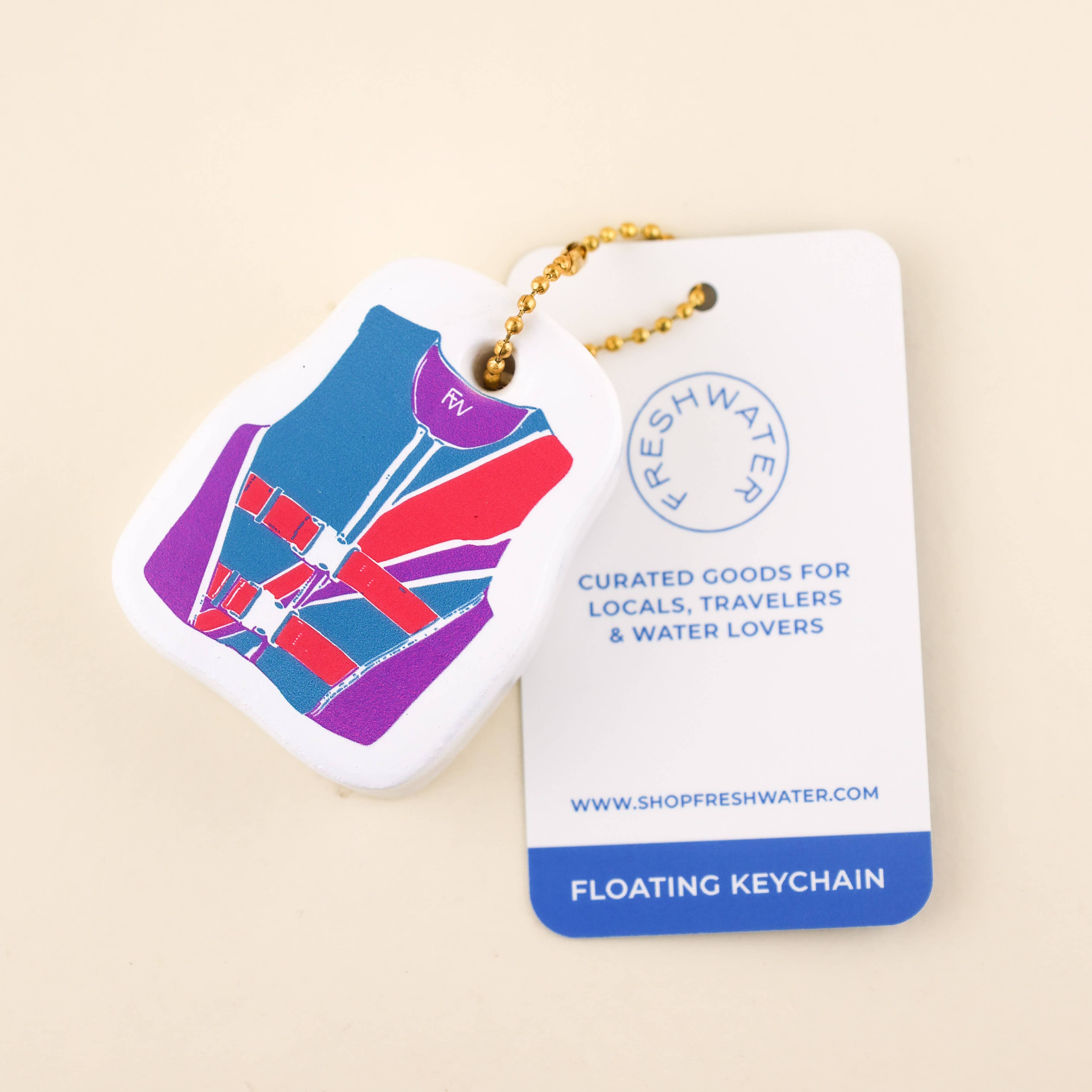 Freshwater Curated Goods - Wholesale Keychain - Unisex - '90s Lifejacket Floating Keychain2