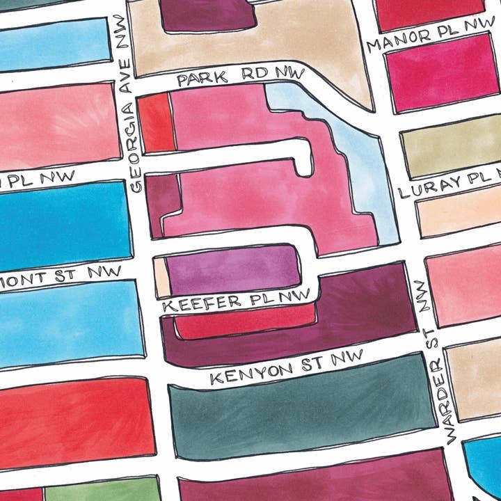 Terratorie Maps + Goods - Wholesale Everyday Greeting Card - Park View Map Art Greeting Card1