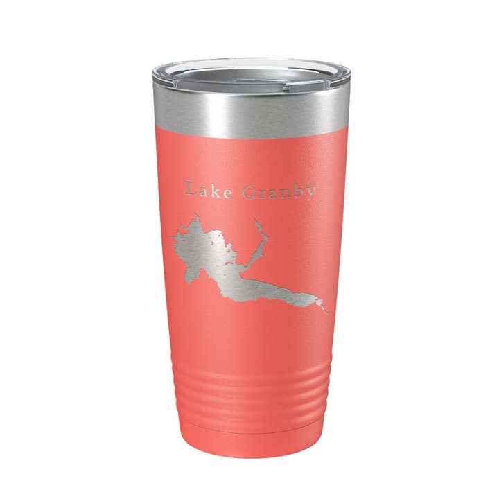 CarveBright - Wholesale Insulated Mug/Tumbler - Lake Granby Map Tumbler Travel Mug Insulated Laser Engraved Coffee Cup Colorado 20 oz5