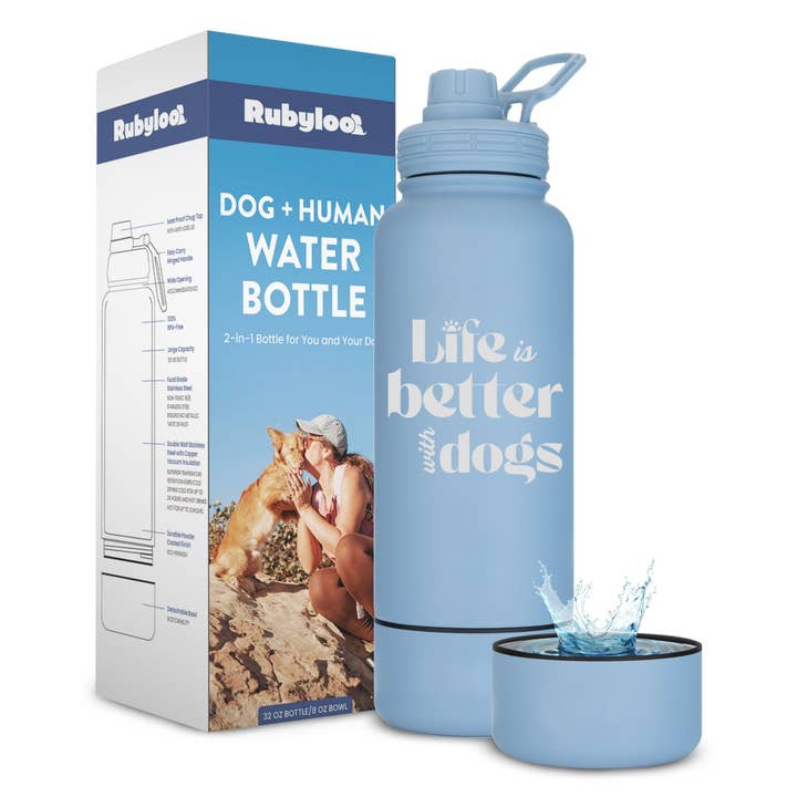 Rubyloo - Wholesale Pet Water Bottle - Dog - Water Bottle with Detachable Dog Bowl
