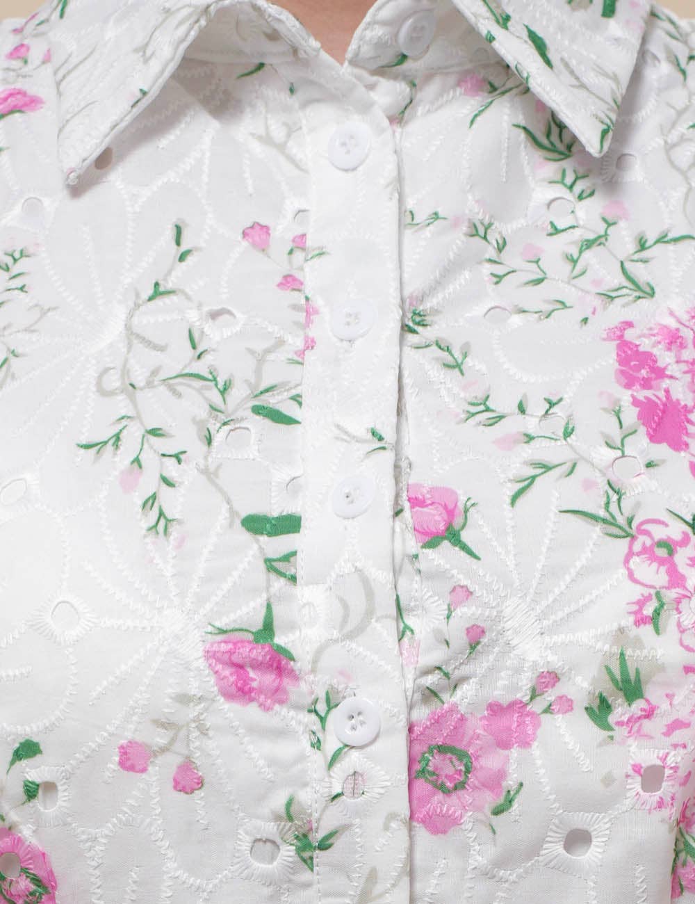 White Ladies Sleeveless Floral Print Mini Dress SKD51180 for wholesale on Faire5