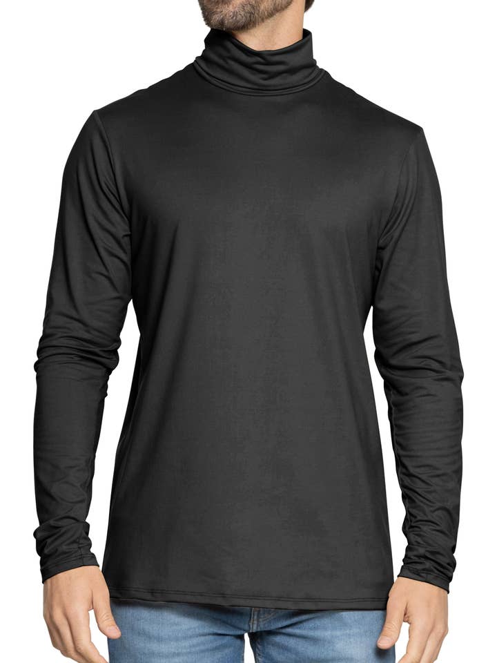 Men's Oh So Soft Luxe Long Sleeve Stretch Turtleneck | Small to 5X for wholesale by Stretch Is Comfort