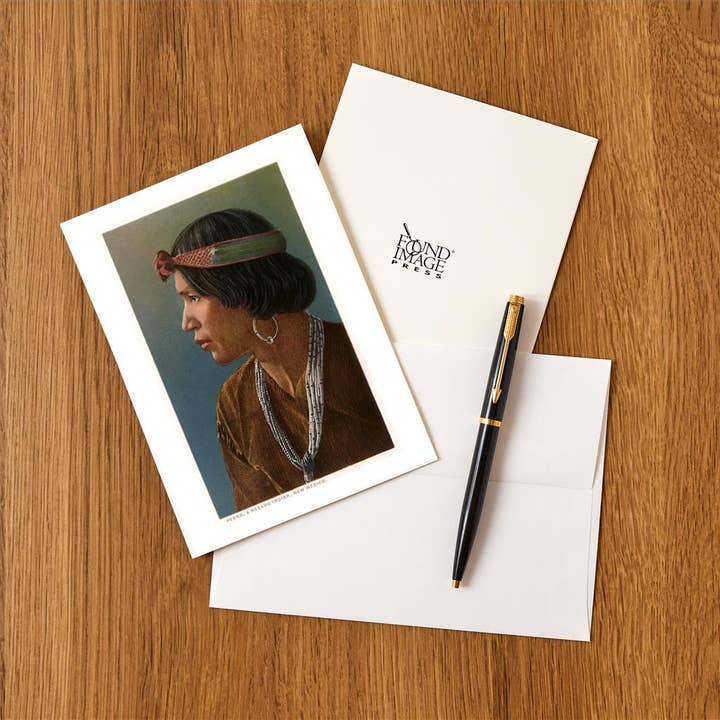 Found Image Press - Venta al por mayor Conjunto de papelería y tarjetas - Tarjeta de felicitación NA-121 Pedro, indio navajo1