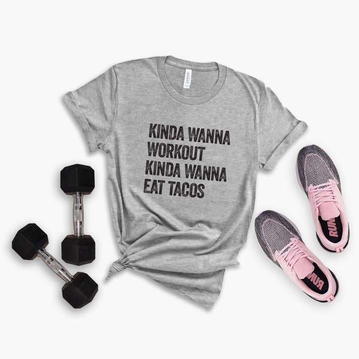 Taco Funny Gym T-shirt | Funny Workout Shirts for wholesale by Stiles Tee Co.