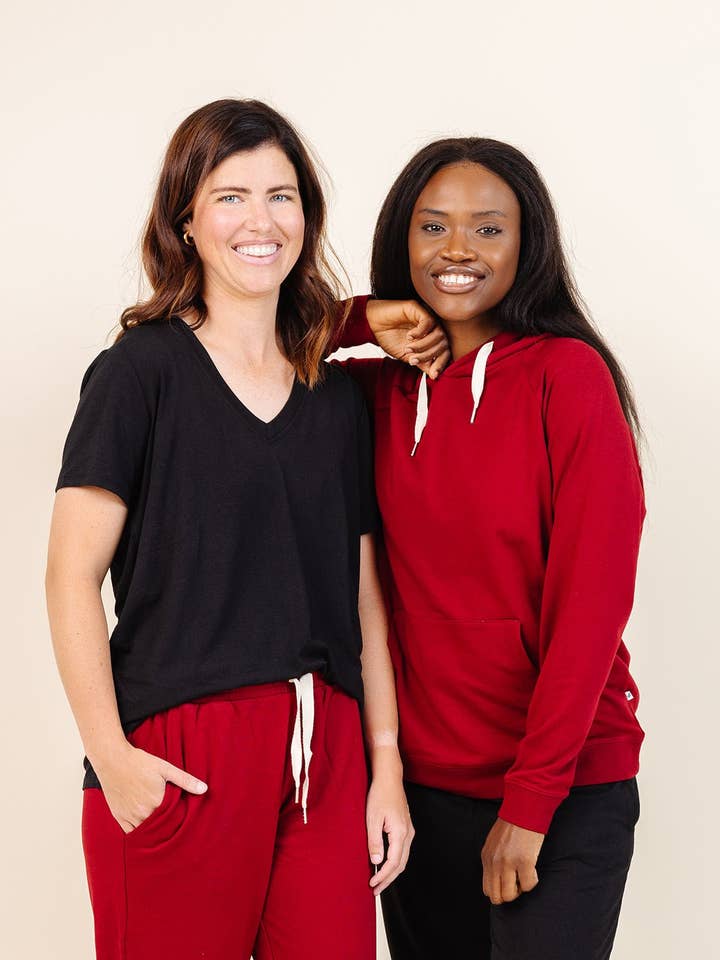 Lark - Wholesale Hoodie - Women's - Women's Coziest Hoodie in Crimson4